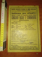 Bagnolo in Piano (Reggio Emilia) Partito Socialista: programma concerto 1945