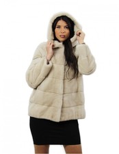 70cm Long Pearl Hooded Jacket