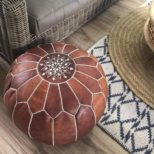 Pouf poggiapiedi rotondo