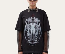 Top a maniche lunghe a rete