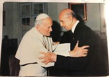 Cartolina Re Umberto II di Savoia-Papa Giovanni Paolo II Monarchia,Lisbona 1982