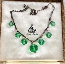 Collana vintage perle vetro