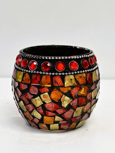 Vaso vetro mosaico vintage - in,