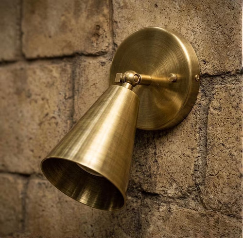 Applique parete cono ottone - parete,