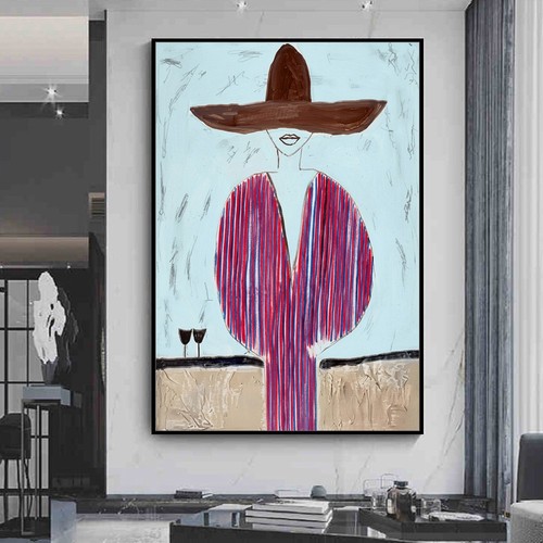 Grande figura dipinta mano - a,