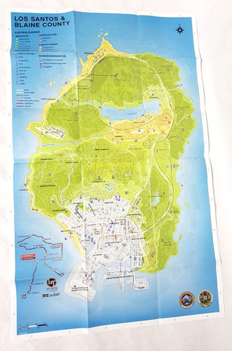Mappa grand theft auto gta - mappa, v
