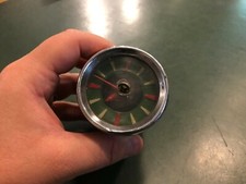 INDICATORE STRUMENTO OROLOGIO CRUSCOTTO AUTO D'EPOCA VINTAGE VERDE NERO