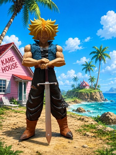 Future trunks action figure - future,
