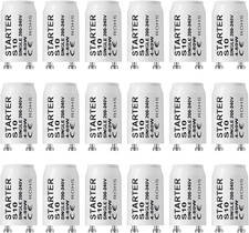 18 Pezzi S10 Starter per Tubi Fluorescenti 4-80W 200-240V Starter Lampade Fluore