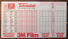 SCHEDINA TOTOCALCIO   N. 21