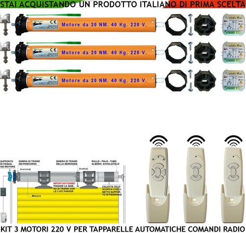 Serrande motori 220 - 3, v