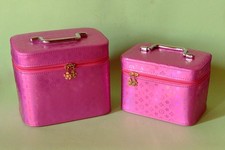 Lotto N. 2 Beauty Case Valigetta Make Up Impermeabili Impilabili Fucsia 