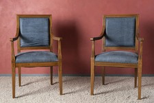 Coppia Poltroncine Pelle Blu