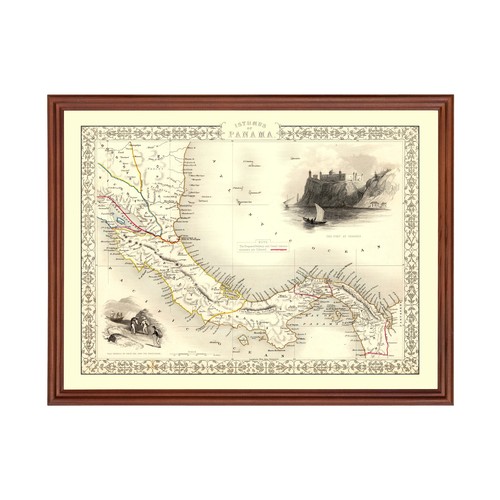 Vecchia mappa panama 1851 - vecchia,