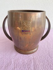 Portaghiaccio Cinzano secchiello rame stemma smaltato bucket vintage cestello