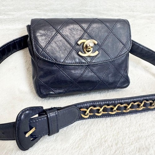 Chanel matelasse navy pelle - navy, di