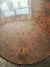 Tavolo da gioco caffè thè Ovale in legno di  Palissandro fine 800, Ribaltabile .