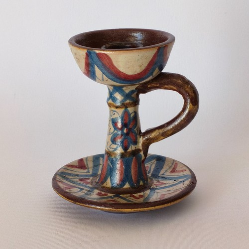 Bugia candeliere in - in, maiolica