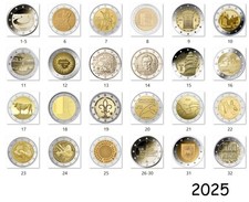 2 Euro 2025 Commemorativi - Tutti i Paesi Disponibili - Oncia