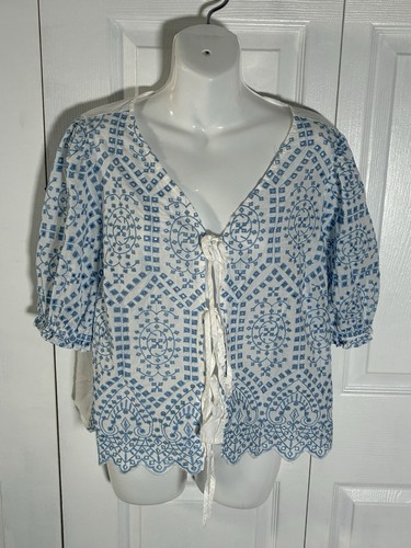 Camicetta donna bianca blu - camicetta,