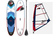 F2 PEAK 10,3 windsurf stand up paddleboard SUP WS paddle + set vela 3,5 m² NUOVO