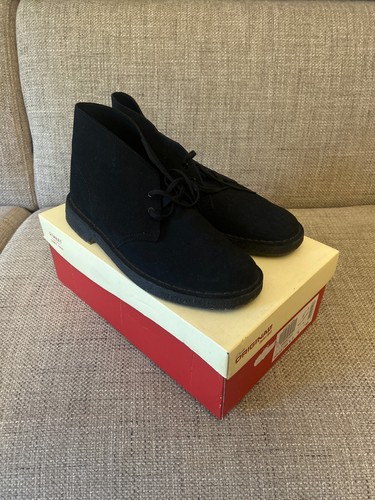 Clarks desert boot blue suede - blue,
