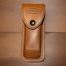 CAMILLUS ORIG. GUAINA IN VERA PELLE N.4 CHIUSURA A SCATTO PIEGHEVOLE ADATTA A COLTELLO 5”