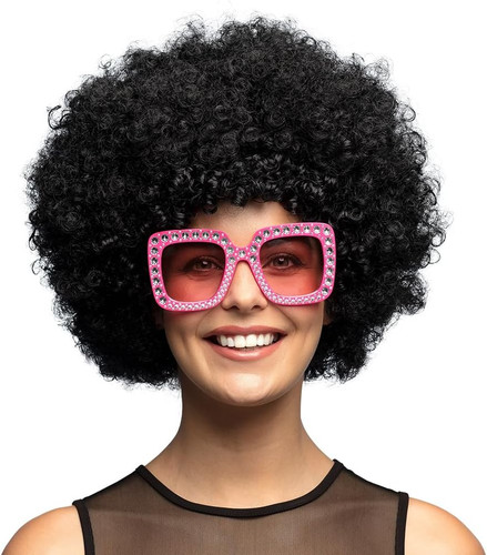Parrucca riccia adulti capelli - parrucca,