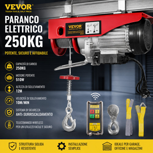 Paranco elettrico 250kg treuil - paranco,
