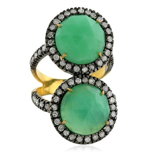 Anello vintage crisoprasio - , e