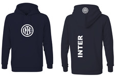 FELPA INTER CON CAPPUCCIO CALCIO SPORT ICONIC SOCCER TEAM FOOTBALL