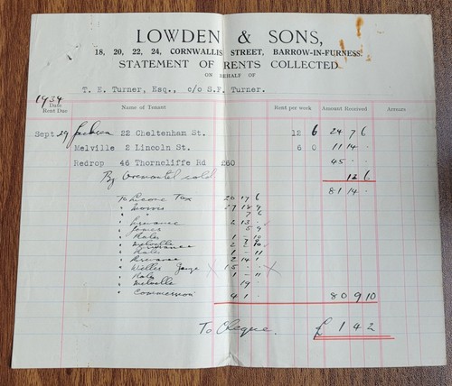 1934 lowden sons statement - 1934, &