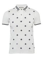 Gucci Polo M ricamo ape bianca