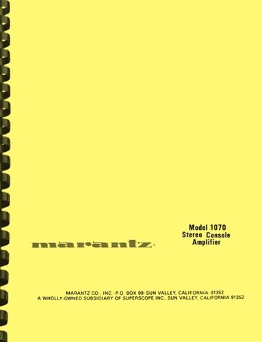 Marantz 1070 amplificatore - marantz,