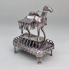 ANTICO PORTA STUZZICADENTI ARGENTO BATTUTO LAMA MANIFATTURA 800' - PORTOGHESE ?