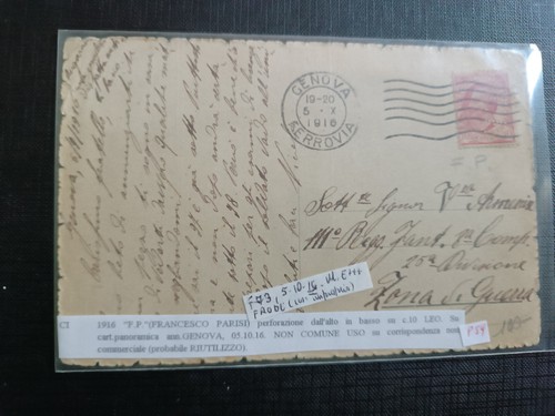 Regno perfin 1916 francesco - perfin,