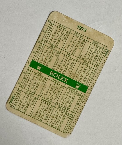Rolex 1973 1974 calendar - rolex,