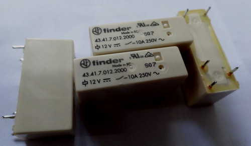 Finder 12v 10a spdt relè - 4x,