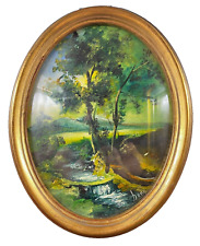 Quadro ovale paesaggio cascata