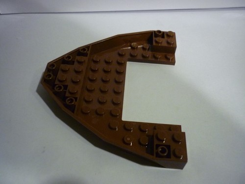 Lego brown boat base bow - brown,