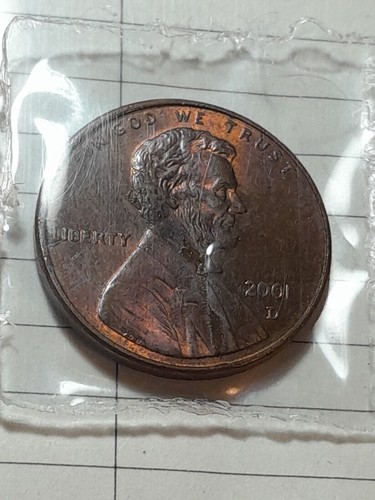 One cent 2001 d - one, "d"