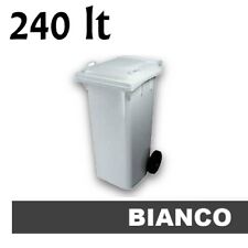 Pattumiera/Cassonetto/Bidone per raccolta rifiuti uso esterno 240 litri Bianco