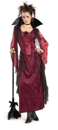 Burgundy gothic vampira adult - gothic,