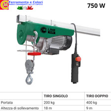 Paranco Elettrico a Fune 750W