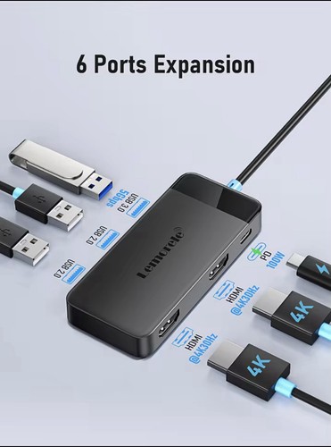 Docking station usb 1 - station, 6-in-1