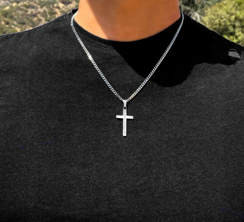 Collana uomo argento - in,