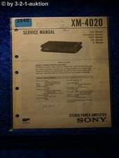 Sony Service Manual XM 4020 Power Amplificatore (#2840)