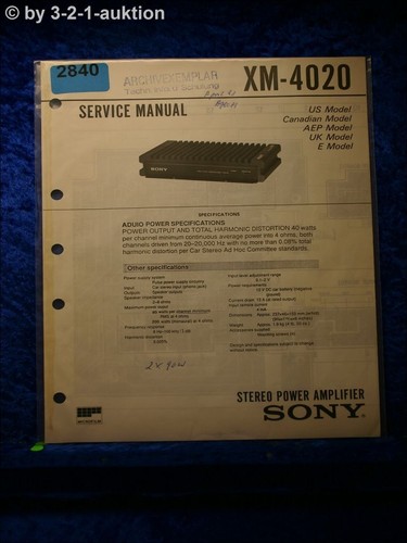 Sony service manual - service, 4020