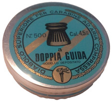 N. 4 confez. da 500 Diabolo piombini pallini Testa Piatta Doppia Calibro 4,5