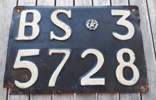 Targa auto metallica originale da collezione anni '40 provincia di Brescia